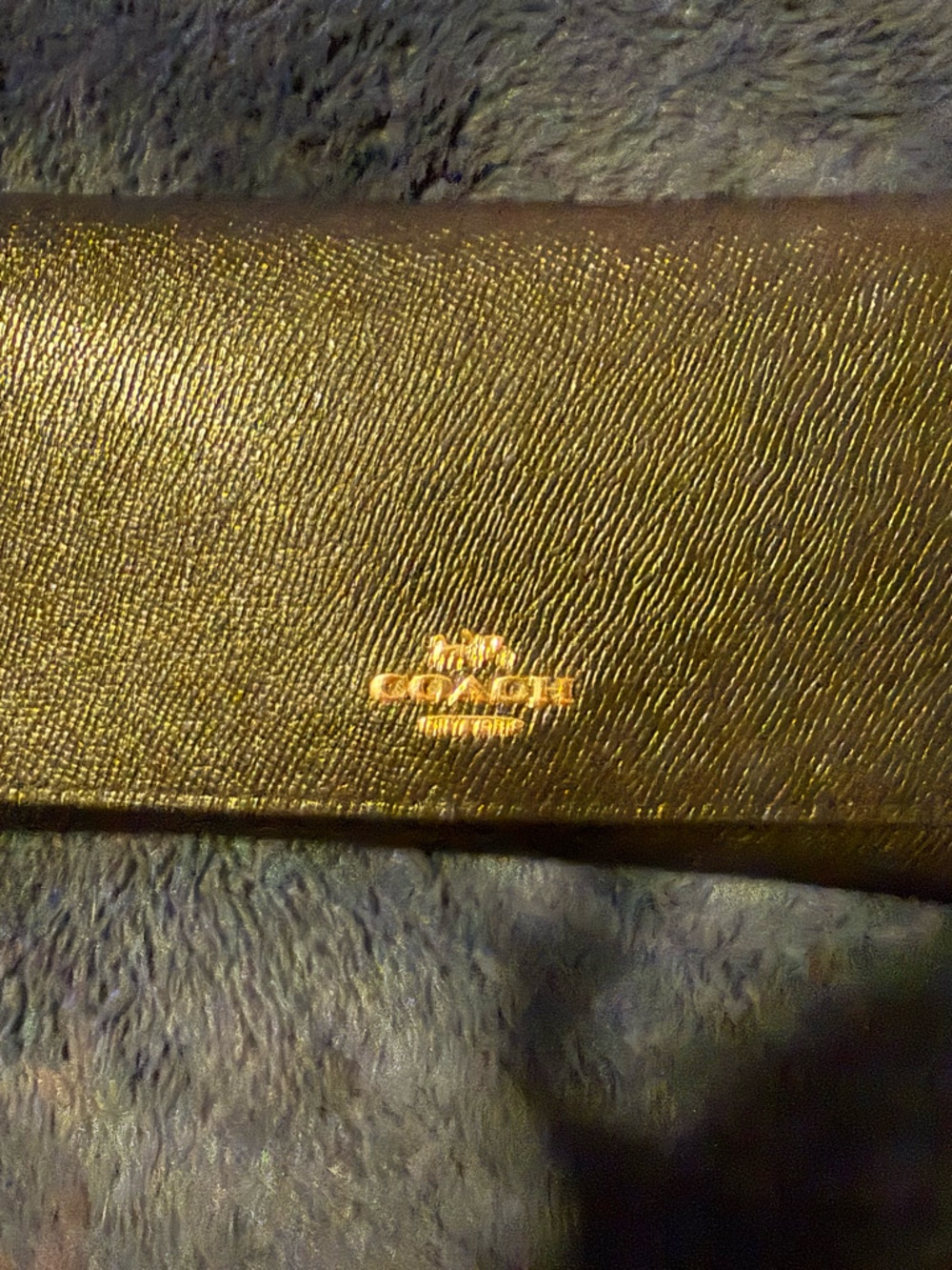 Coach black Trifold Wallet with Card Slots